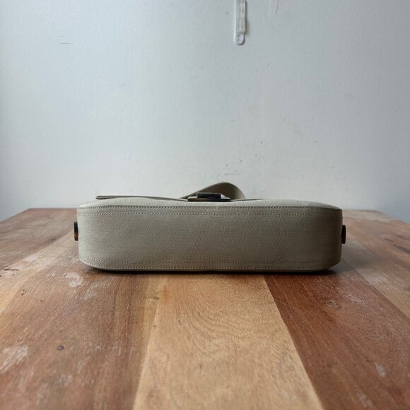 Salvatore Ferragamo CANVAS Vintage Giancini Shoulder Bag Beige - Picture 3 of 10